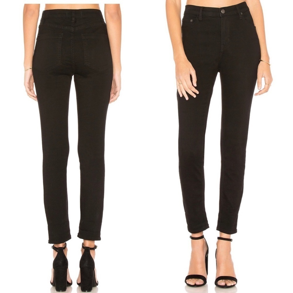 [FP] Black High Rise Long And Lean Jeans